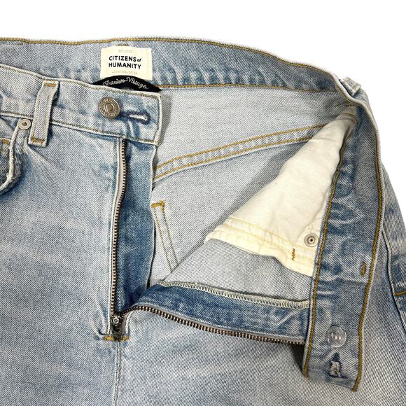 Citizens of Humanity Calista Curve Jeans 26" Exposed Zipper Balloon Barrel Leg - Picture 6 of 14